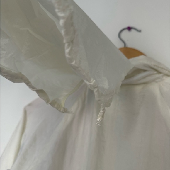 Rare Vintage Tommy Hilfiger White Windbreaker Jacket Anorak hood Size Large - Picture 8 of 11